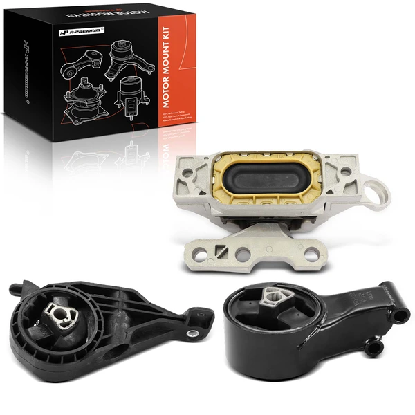 2010 Buick Allure 3-Pc Engine Mount and Transmission Mount Kit Front & Rear A-Premium APEM497