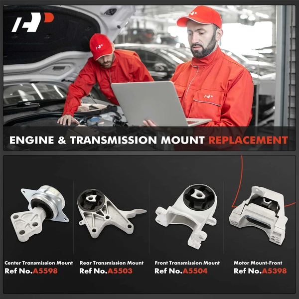 4-Pc Engine Mount and Transmission Mount Kit Front & Rear A-Premium APEM519