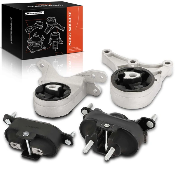 2007-2009 Saturn Aura 4-Pc Engine Mount and Transmission Mount Kit Front & Rear A-Premium APEM521