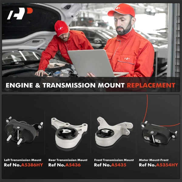 4-Pc Engine Mount and Transmission Mount Kit Front & Rear A-Premium APEM521