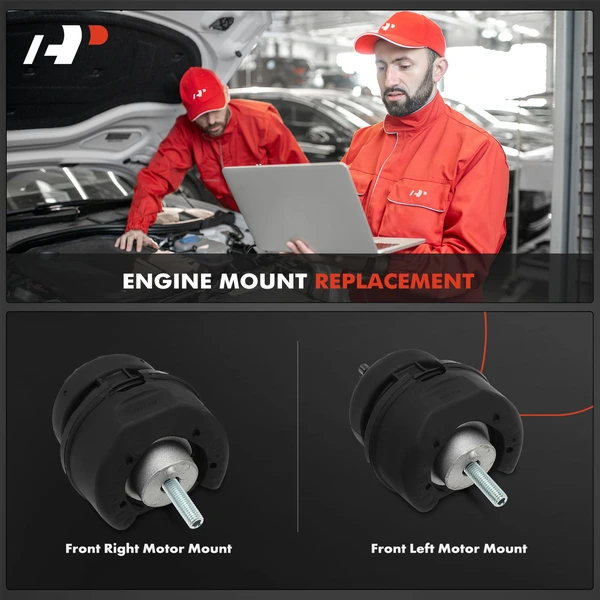 2-Pc Motor Mount, Front Left & Right, A-Premium APEM542