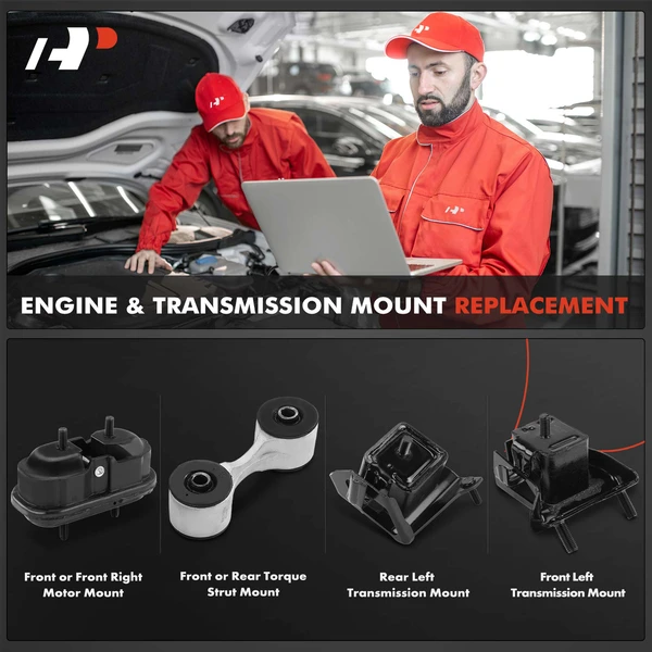 4-Pc Engine Mount and Transmission Mount Kit Front & Rear A-Premium APEM1143