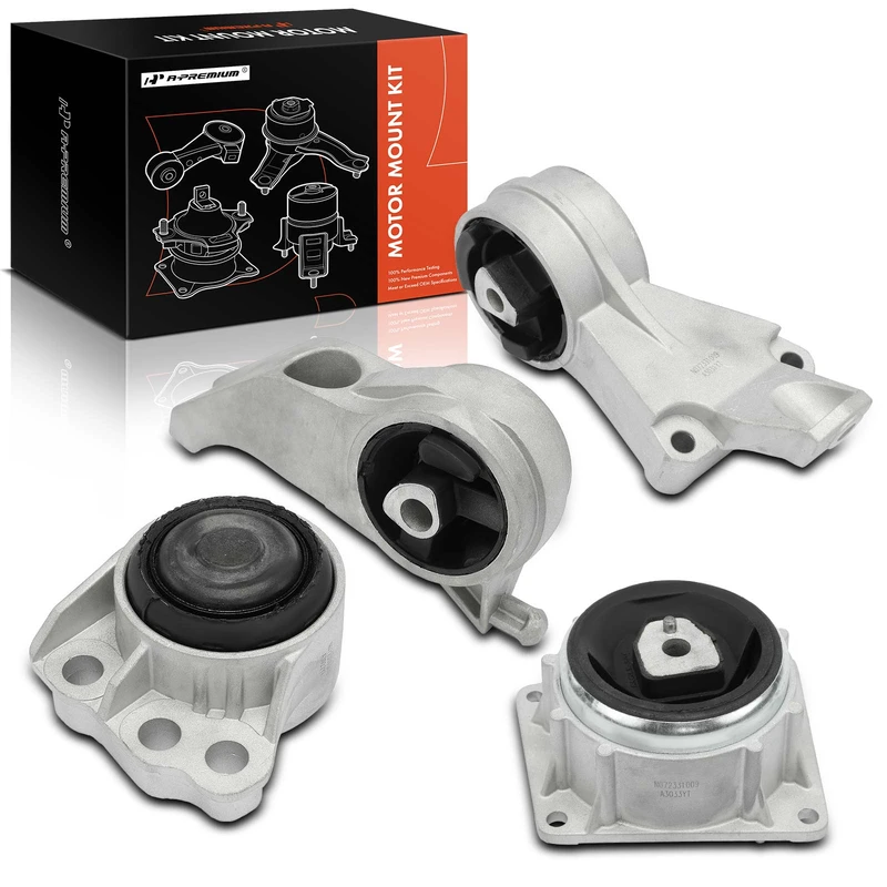 4-Pc Transmission Mount + Motor Mount, Front & Rear, A-Premium APEM1079