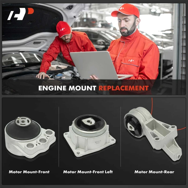 3-Pc Motor Mount, Front & Rear, A-Premium APEM1081