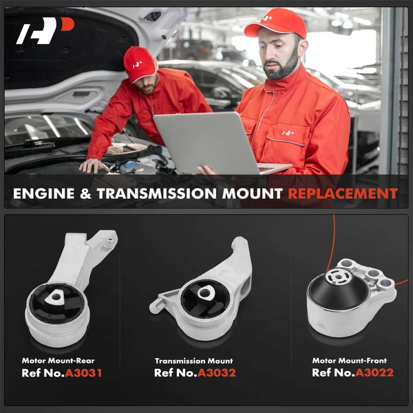 3-Pc Motor Mount + Transmission Mount, Front & Rear, A-Premium APEM1082