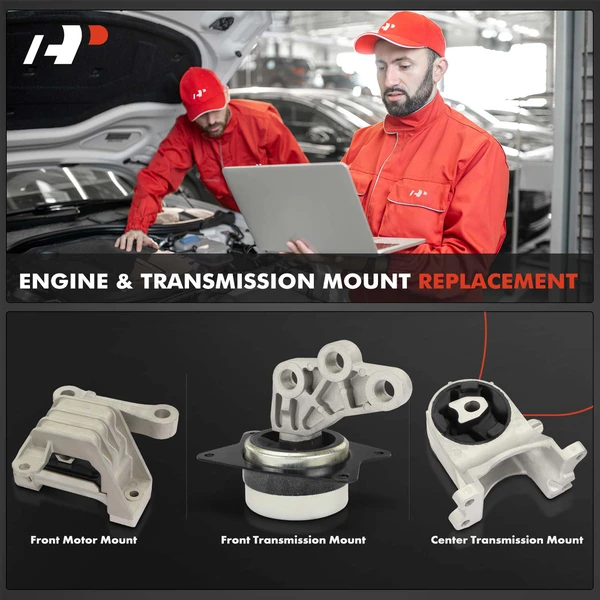 3-Pc Engine Mount and Transmission Mount Kit Front & Center A-Premium APEM1159