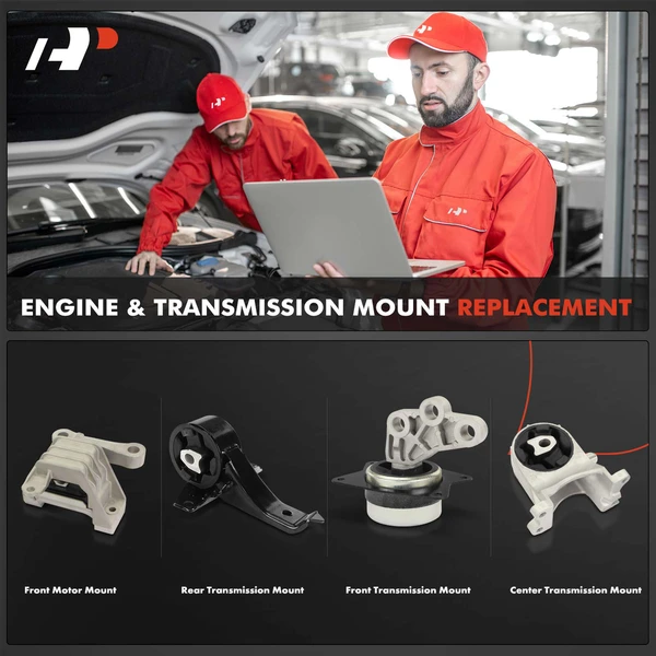 4-Pc Motor Mount + Transmission Mount + Center Transmission Mount, Front & Rear, A-Premium APEM1160