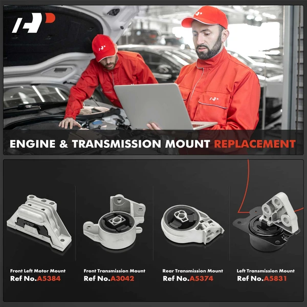 4-Pc Motor Mount + Transmission Mount, Front & Rear, A-Premium APEM1164
