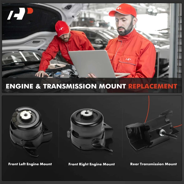 3-Pc Engine Motor + Transmission Mount, A-Premium APEM1319