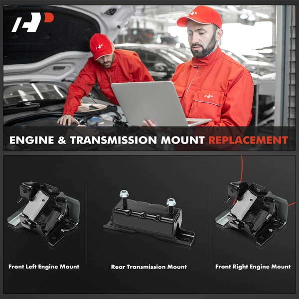 3-Pc Engine Mount and Transmission Mount Kit Front & Rear A-Premium APEM1325