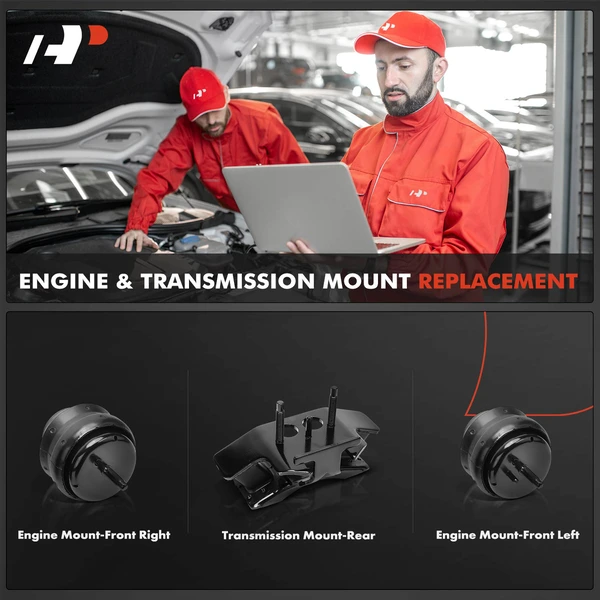 3-Pc Engine Motor + Transmission Mount A-Premium APEM1345