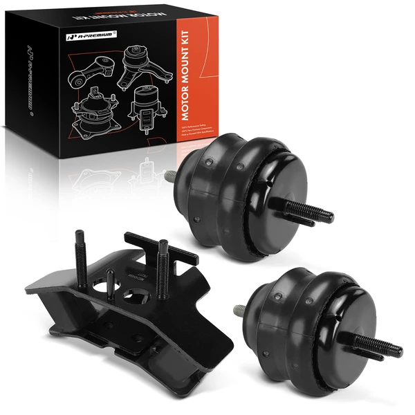 3-Pc Engine Mount + Transmission Mount, Front & Rear, A-Premium APEM1346