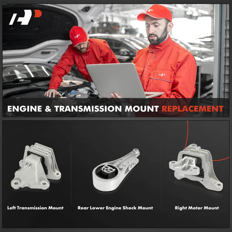 3-Pc Motor Mount + Transmission Mount + Engine Shock Mount, A-Premium APEM1347
