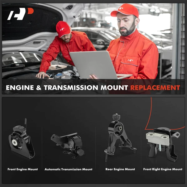 4-Pc Engine Mount and Transmission Mount Kit Front & Rear A-Premium APEM1355