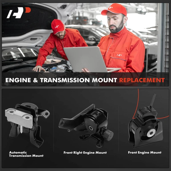 3-Pc Engine Mount and Transmission Mount Kit Front A-Premium APEM1356