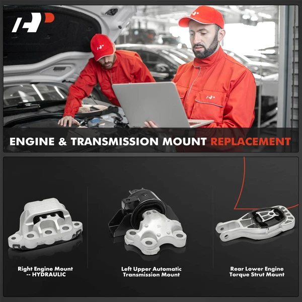 3-Pc Engine Mount + Automatic Transmission Mount + Engine Torque Strut Mount, A-Premium APEM1359
