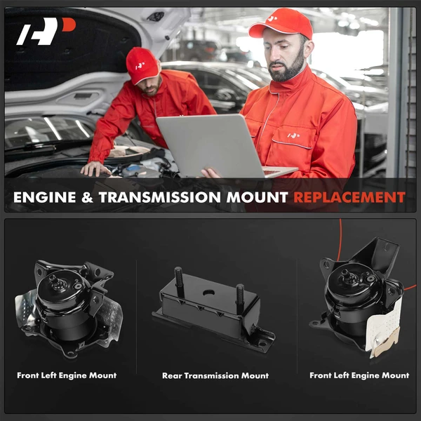 3-Pc Engine Mount and Transmission Mount Kit Front & Rear A-Premium APEM1373