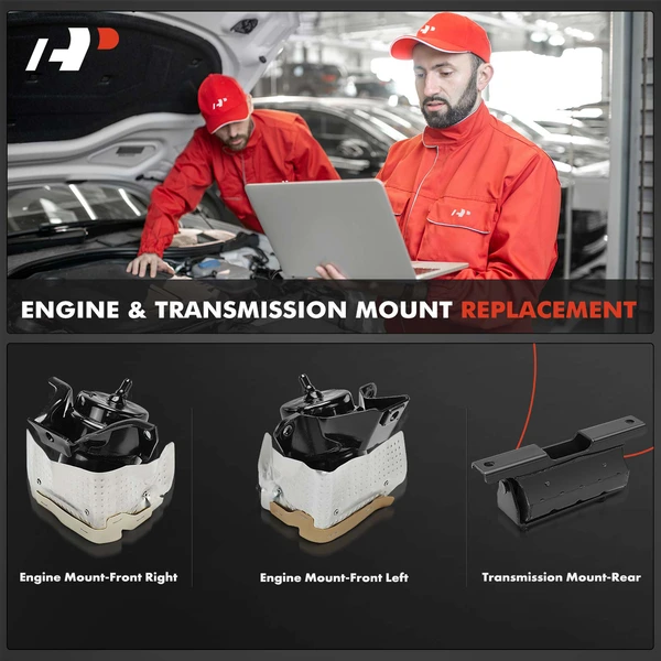 3-Pc Engine Mount and Transmission Mount Kit Front & Rear A-Premium APEM1374