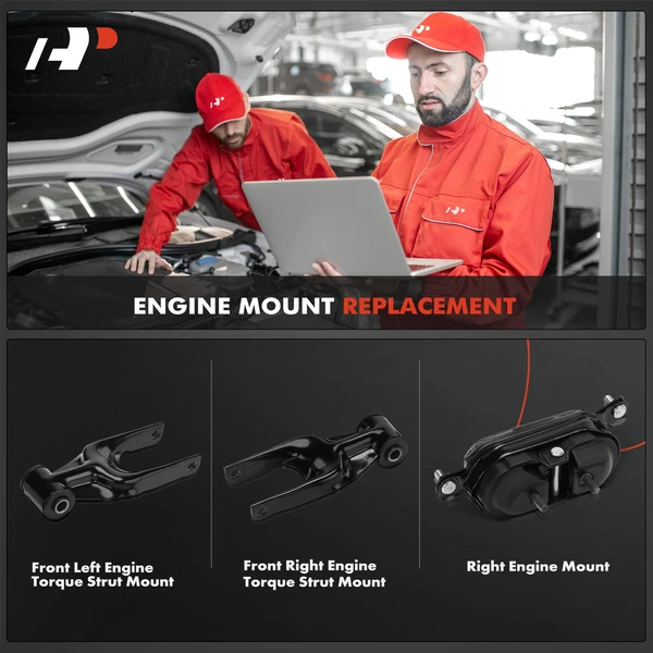 3-Pc Engine Mount and Transmission Mount Kit Front & Right A-Premium APEM1378