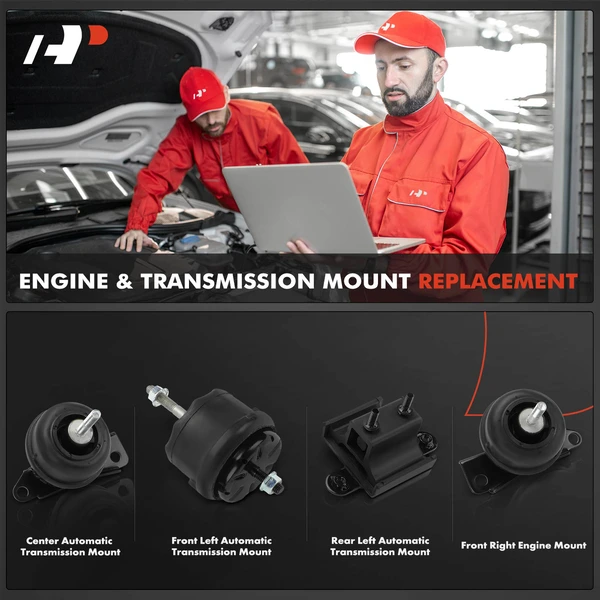 4-Pc Engine Mount + Automatic Transmission Mount, A-Premium APEM1521