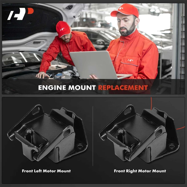 2-Pc Motor Mount, Front Side, A-Premium APEM1512