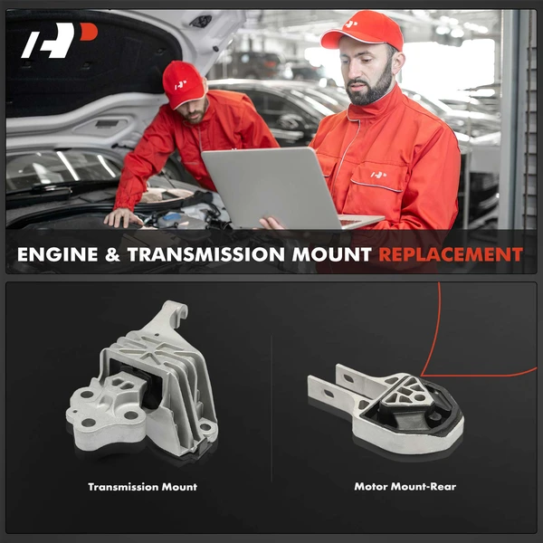 2-Pc Engine Mount and Transmission Mount Kit Rear A-Premium APEM260