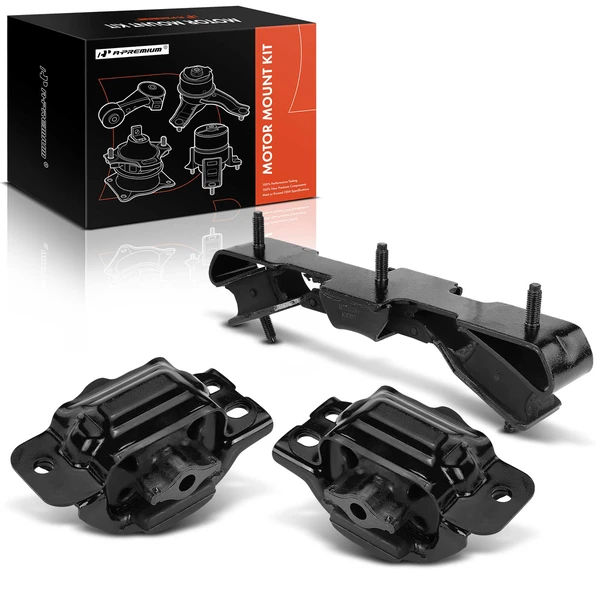 3-Pc Motor Mount + Transmission Mount, Front Left & Right, A-Premium APEM1003