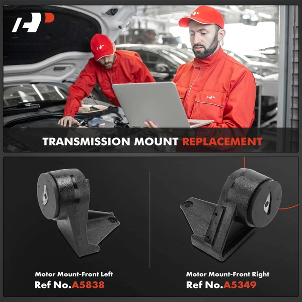 2-Pc Motor Mount, Front Left & Right, A-Premium APEM1197