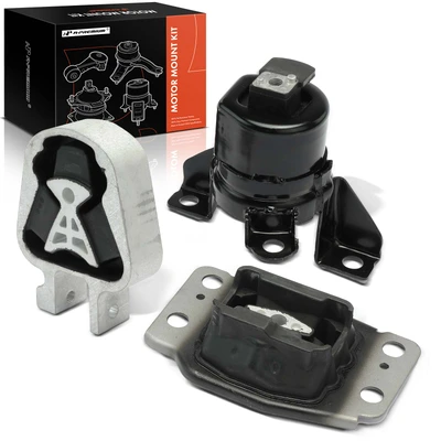 2013-2016 Ford Fusion 3pc Engine Mount and Transmission Mount Kit Upper & Lower A-Premium APEM209