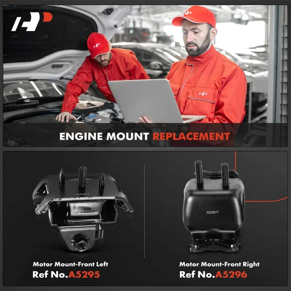 2-Pc Motor Mount Front Left & Right A-Premium APEM453