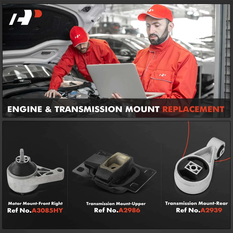3-Pc Motor Mount + Transmission Mount, Front & Rear, A-Premium APEM1014