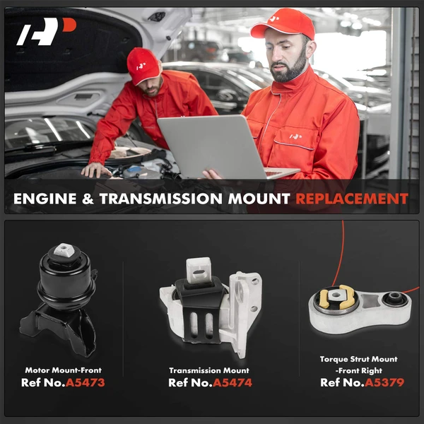 3-Pc Motor Mount + Transmission Mount + Torque Strut Mount, Front, A-Premium APEM1149