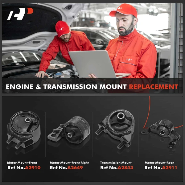 4-Pc Engine Mount and Transmission Mount Kit Front & Rear A-Premium APEM1019