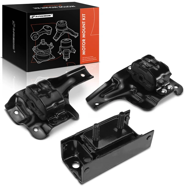 3-Pc Motor Mount + Engine Mount + Automatic Transmission Mount, Front Left & Right, A-Premium APEM1024