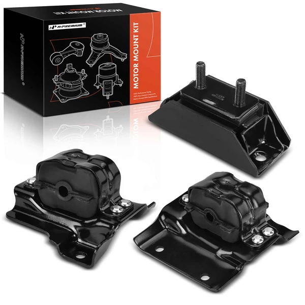 1997-2004 Ford F-150 3-Pc Engine Mount and Transmission Mount Kit Front Left & Front Right A-Premium APEM1029