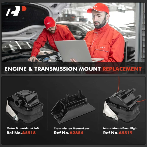 3-Pc Engine Mount and Transmission Mount Kit Front & Rear A-Premium APEM1031