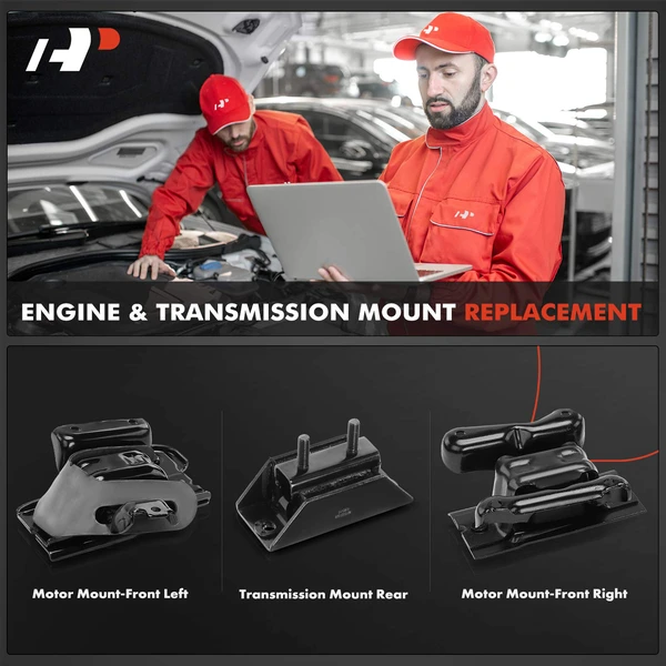 3-Pc Engine Mount and Transmission Mount Kit Front & Rear A-Premium APEM1201