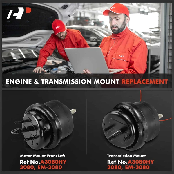 2-Pc Motor Mount + Automatic Transmission Mount, Front Left, A-Premium APEM1033