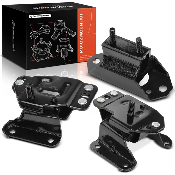 3-Pc Engine Mount and Transmission Mount Kit Front Left & Front Right A-Premium APEM1040