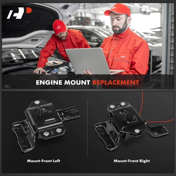 2-Pc Engine Mount, Front Left & Right, A-Premium APEM1041