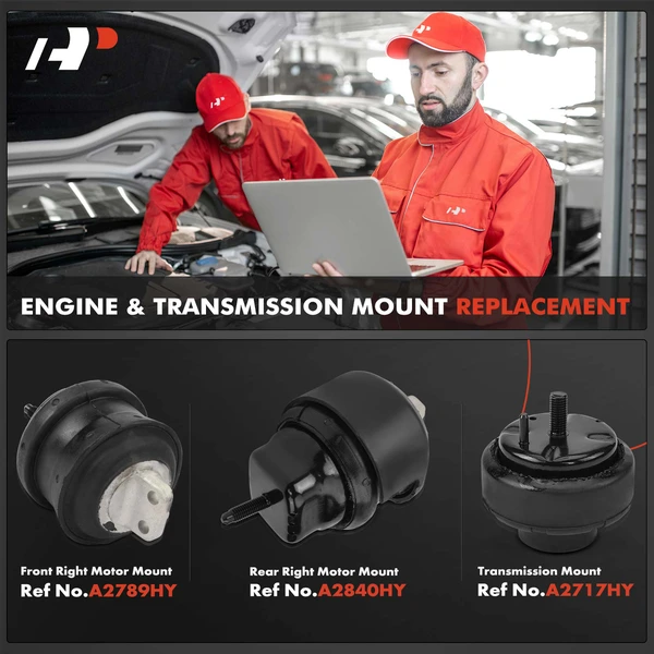 3-Pc Engine Mount and Transmission Mount Kit Front & Rear A-Premium APEM1045