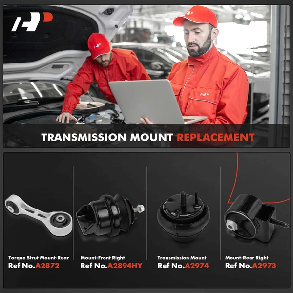 4-Pc Engine Mount and Transmission Mount Kit Front Right & Rear A-Premium APEM1047