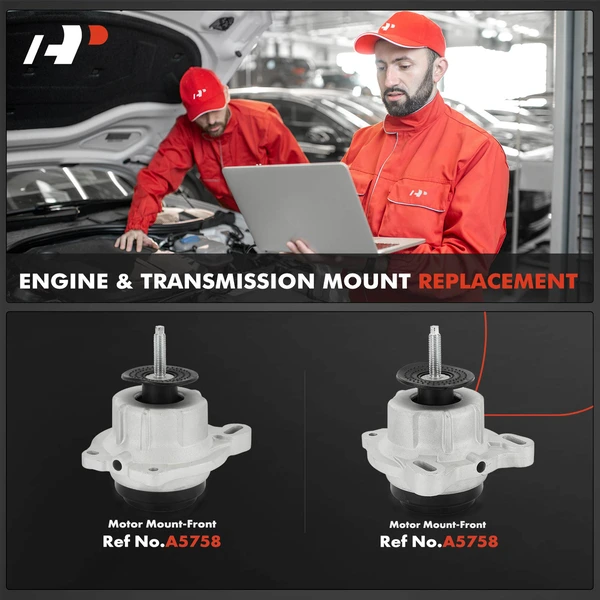 2-Pc Motor Mount, Front, A-Premium APEM1050