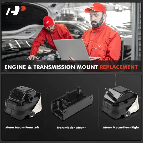 3-Pc Engine Mount and Transmission Mount Kit Front Left & Front Right A-Premium APEM1150