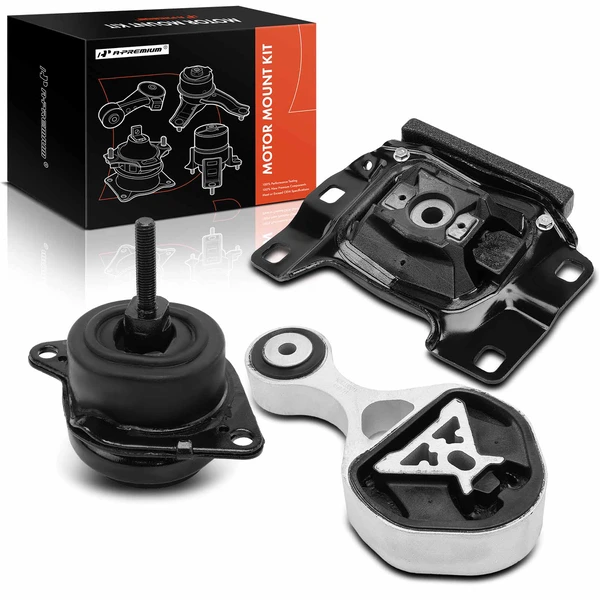 2016-2019 Ford Explorer 3-Pc Engine Mount and Transmission Mount Kit Rear & Right A-Premium APEM1204