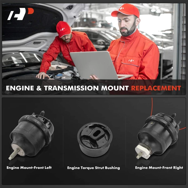 3-Pc Engine Mount and Transmission Mount Kit Front Left & Front Right A-Premium APEM1153