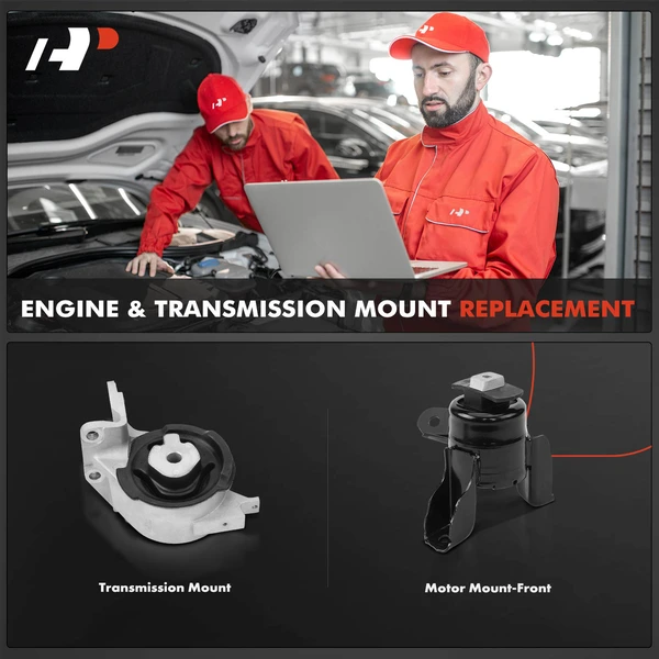 2-Pc Motor Mount + Transmission Mount, Front, A-Premium APEM1154