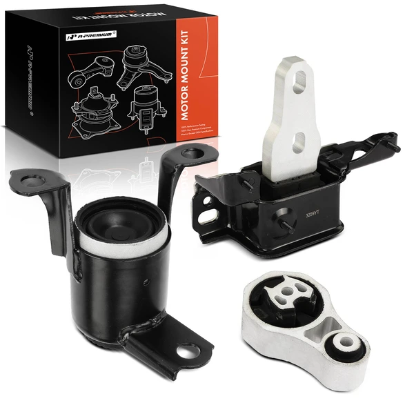 3-Pc Motor Mount + Transmission Mount + Torque Strut Mount, Front & Rear, A-Premium APEM1187