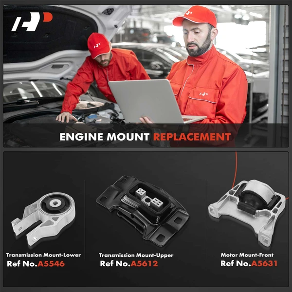 3-Pc Engine Mount and Transmission Mount Kit Front A-Premium APEM1189