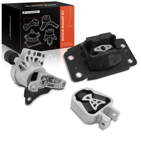 3-Pc Motor Mount + Transmission Mount + Torque Strut Mount, Front, A-Premium APEM1190